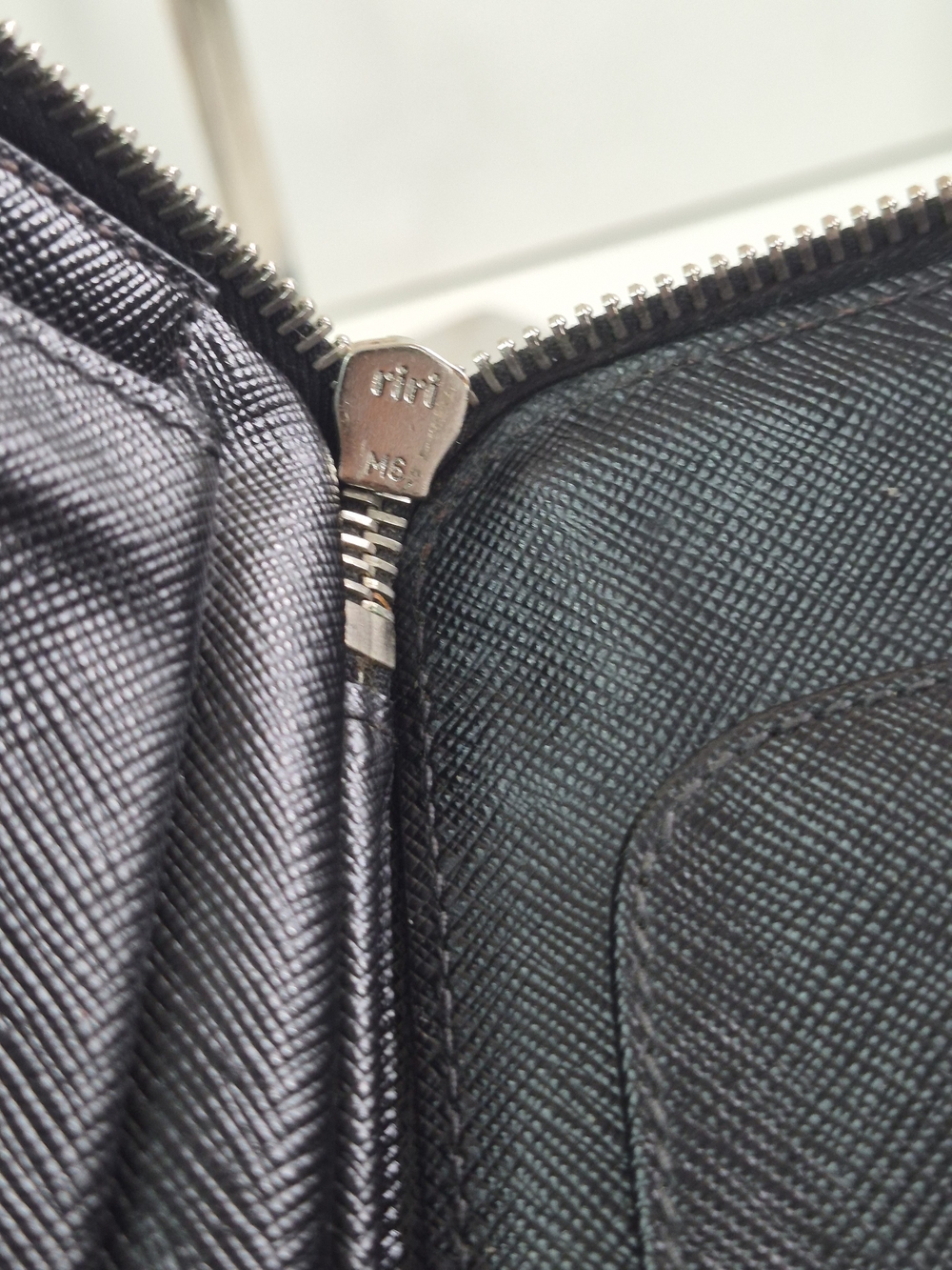 Prada Black Saffiano Leather Wrist Pouch - Picture 10 of 15